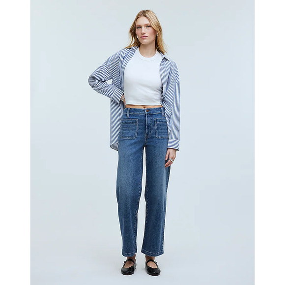 Madewell The Tall Perfect Vintage Wide-Leg Crop Jean T26 - Picture 1 of 3